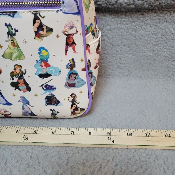 Loungefly Disney Princess Mini Backpack Princess Silhouette Purple White NEW - Picture 9 of 11